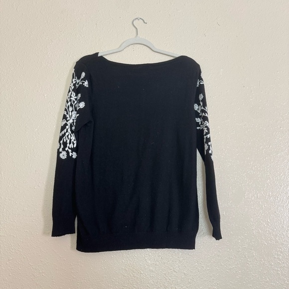 Rain + Rose Sabo Angora Blend Embroidered Accent Pullover Sweater - Picture 2 of 4